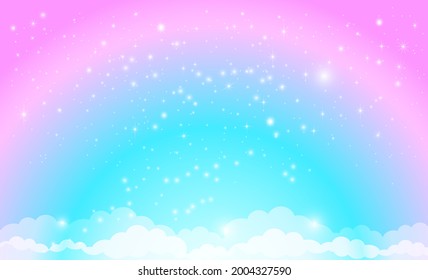 Fantasy background in sparkling stars for design. Vector illustration. Vector illustration for children.