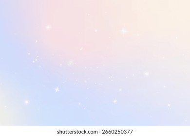Fondo de fantasía en estrellas brillantes. Ilustración vectorial para children.sparkling superficie, partículas brillantes en un fondo del arco iris.