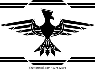 fantasy bird. stencil. vector illustration