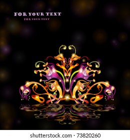 fantasy black bright background space