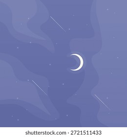 Fantasy Blue Abstract Night Sky Background