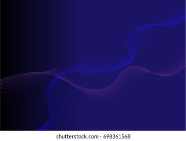 Fantasy Blue Wave Abstract Electric Background Stock Vector (Royalty ...