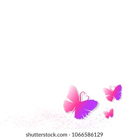 Fantasy butterfly ultraviolet concept with noise scatter texture concept abstract background vector illustration