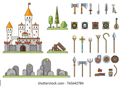 Fantasy Castle Game Weapons