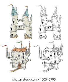 Fantasy castles  illustration 