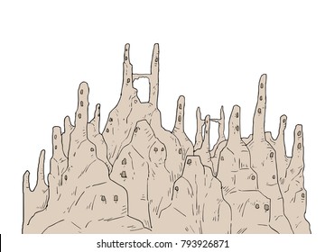 fantasy cavern illustration