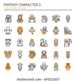 Fantasy Character 2 , Thin Line and Pixel Perfect Icons
