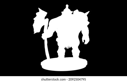 Fantasy character - Green ORC - 3D