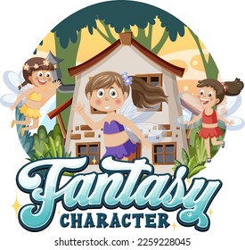 Ilustración de diseño de caracteres fantásticos