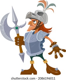  Fantasy characters for 2D game. Battle axe warrior. Bird Skull Helmet    
