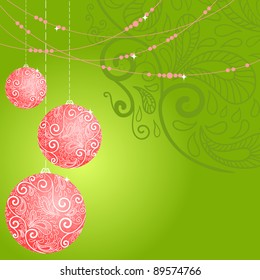 Fantasy christmas ball background. Vector illustration