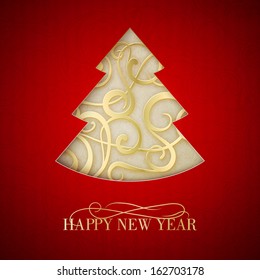 Fantasy christmas fir tree. Vector illustration