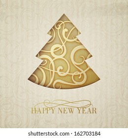 Fantasy christmas fir tree. Vector illustration