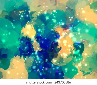 Fantasy clouds with sky. Abstract illustration.