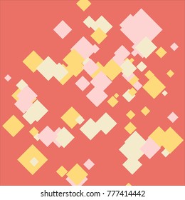 fantasy colored yellow pink squares. Red