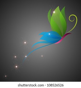 Fantasy colorful butterfly. Eps 10
