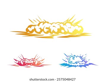 fantasy colorful gradient explosion in japan rpg game logo stye or jrpg