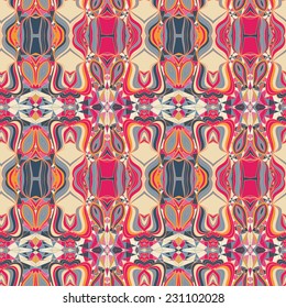 Fantasy colorful Middle Ages abstract seamless pattern.  