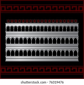 fantasy colosseum. vector illustration