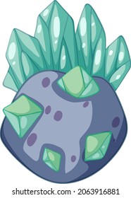 Planeta cómico de fantasía aislado en ilustración de fondo blanco