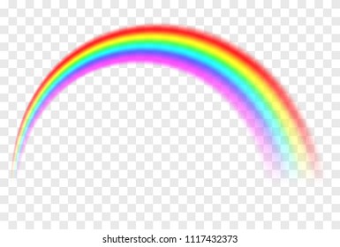 fantasy concept symbol of a transparent vector rainbow arch shape isolated on background