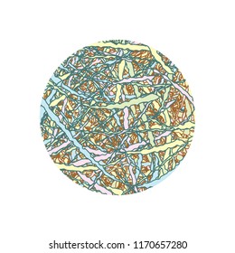 Fantasy confetti roll vector illustration. Planet Earth Original Conceptual Design. World Wide Web original schematic image