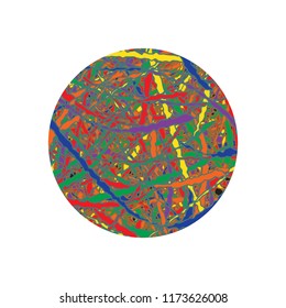 Fantasy confetti roll vector illustration. Planet Earth Original Conceptual Design. World Wide Web original schematic image