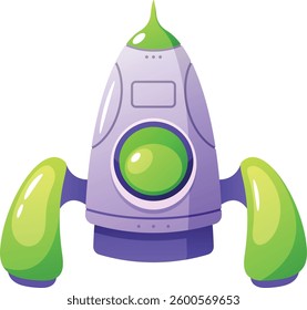 Fantasy cosmic ship game asset