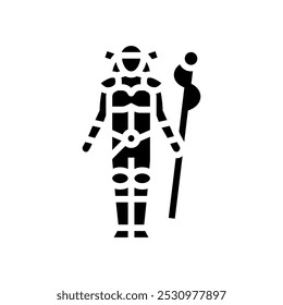 fantasy cosplay female glyph icon vector. fantasy cosplay female sign. isolated symbol illustration