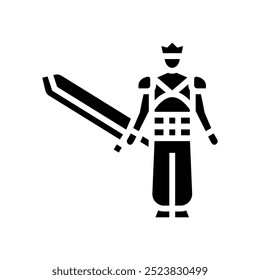 fantasy cosplay male glyph icon vector. fantasy cosplay male sign. isolated symbol illustration