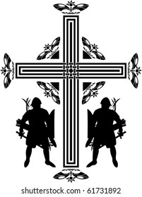 fantasy crusaders cross. second variant. vector illustration
