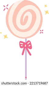 Fantasy cute candy unicorn illustration