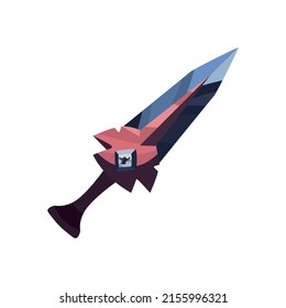 diseño de daga de fantasía sobre blanco