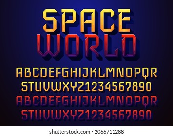 fantasy dark yellow red space world text effect perfect for game logo title