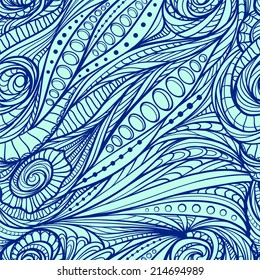 Fantasy decorative ornamental seamless pattern