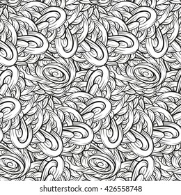 Fantasy decorative ornamental seamless pattern