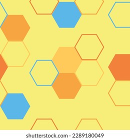 Fantasy design for wallpapers or fabric.  Modern hexagon tile abstract background