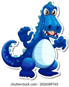 Fantasy Dragon cartoon character sticker illustration
