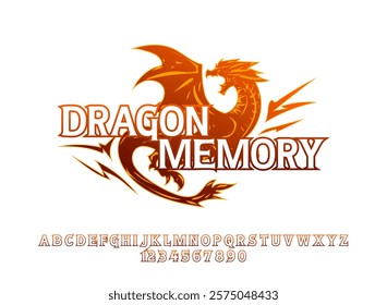 fantasy dragon memory logo text effect in japan rpg game style or jrpg