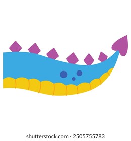 Fantasy dragon tail costume vector cartoon illustration isolated on a white background.