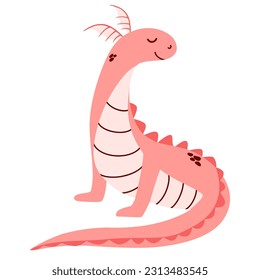 Fantasy dragon. Vector Colorful cute children illustration is perfect for a children room.