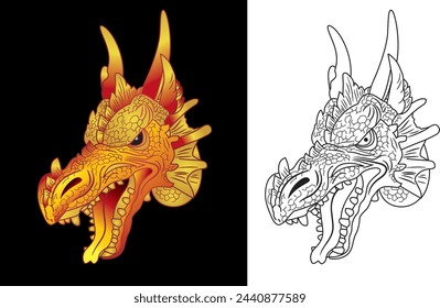 fantasy dragon vector illustration design