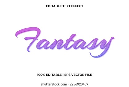 fantasy editable text effect, lettering typography font style, bright 3d text for tittle
