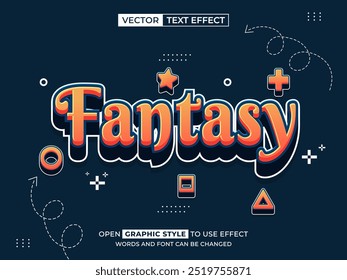 fantasy editable text, font effect, 3d text for title