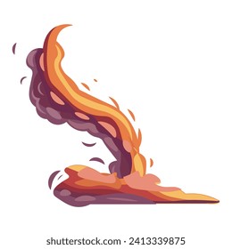 Fantasy element of colorful set. The magic come to life with this dynamic cartoon design, featuring a whimsical whirlwind straight out of a storybook. Vector illustration.
