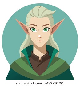 Fantasy elf vector illustration and artwork