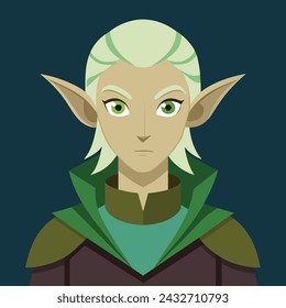 Fantasy elf vector illustration and artwork