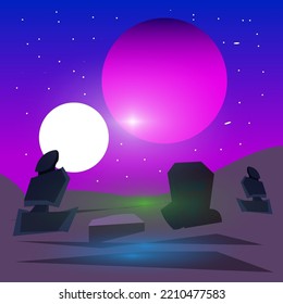 fantasy environment dreamland background planet vector background
