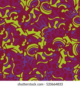 Fantasy ethnic seamless pattern. Hand drawn. Artistic.