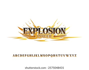Fantasy explosion logo text effect in jrpg game style